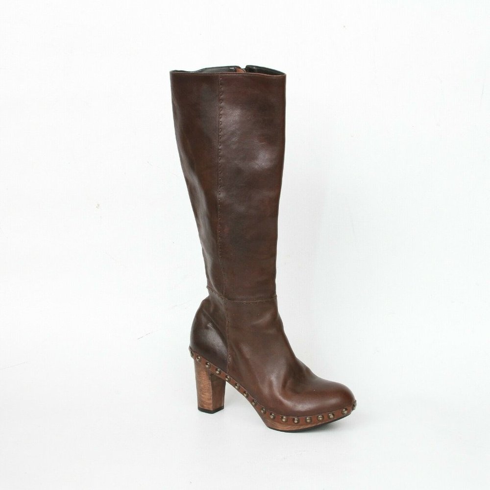 Henry Cuir x Bob Ellis Tall Side Zip Boots 38.5